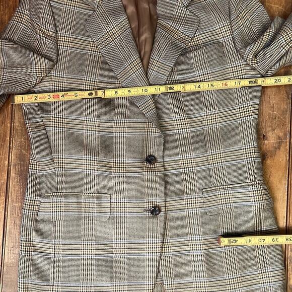 Women’s Maus and Hoffman Oxford Clothes cashmere Brown Plaid Blazer size 6 - Picture 2 of 8
